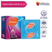 Bao cao su LifeStyles Mixed Berry Hương dâu 3 loại làm từ cao su thiên nhiên cao cấp 3 bao Hộp - Xuất xứ Úc Hàng Chính Hãng