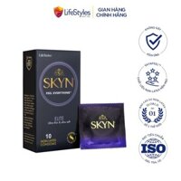 Bao cao su LifeStyles SKYN Elite Non-latex siêu mỏng siêu mềm cao cấp 10 bao chất