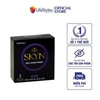 Bao cao Su LifeStyles SKYN ELITE Non-latex Siêu Mỏng Siêu Mềm Cao Cấp 3 bao