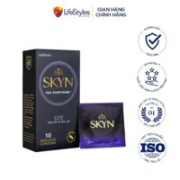 Bao cao su LifeStyles SKYN Elite Non-latex siêu mỏng siêu mềm cao cấp 10 bao xịn