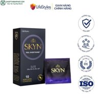 Bao cao su LifeStyles SKYN Elite Non-latex siêu mỏng siêu mềm cao cấp 10 bao