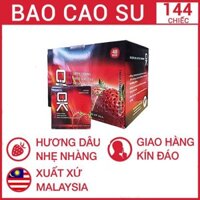 Bao cao su OK - hương Dâu - 144 chiếc