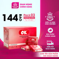 Bao cao su OK hương dâu  hộp 144 cái