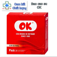 Bao cao su OK Original không mùi, (3 cái)