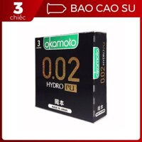 BAO CAO SU OKAMOTO 0.02 PU SIÊU MỎNG TRUYỀN NHIỆT NHANH HỘP 3 Chiếc - BIGBULL SHOP