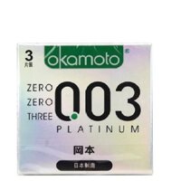 Bao Cao Su OKAMOTO 0,03 Platinum                                       Hộp 3 cái