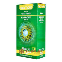 Bao cao su Okamoto Harmony (3 cái) gân sọc chéo làm tăng kích thích khoái cảm mạnh cho Nữ, mỏng chỉ 0,04mm