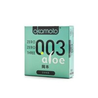 Bao Cao Su OKAMOTO Siêu Mỏng 0.03 Lô Hội                                       hộp 3 cái
