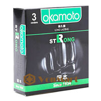 Bao cao su Okamoto Strong 3 chiếc, tinh chất bạc hà mát lạnh, kéo dài cuộc yêu, chống xuất tinh sớm cho Nam