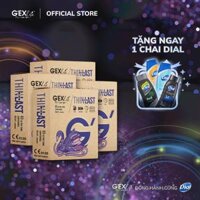 Bao cao su ôm khít, siêu mỏng, kéo dài thời gian GEXlife Thintolast - Hộp 3 cái