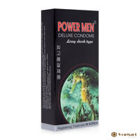 Bao cao su Powermen cá ngựa 12 chiếc, kéo dài thời gian, gai gân tăng hưng phấn Nam Nữ, hộp 12