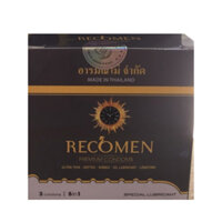 Bao cao su Recomen đen hộp 3 cái gai, gel bôi trơn, kéo dài thời gian
