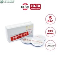 Bao cao su Sagami 0.01 siêu mỏng, siêu chân thật, mang cũng như không, có như không có (5 bao/hộp) | Lalendi Store