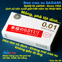 Bao cao su Sagami 001 - Siêu mỏng - Non Latex - Hộp 5 chiếc