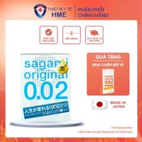 Bao cao su Sagami 002 Extra - Nhiều gel - Siêu mỏng - Non Latex - Hộp 3 chiếc