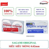 [BAO CAO SU SAGAMI] COMBO 12 Bao cao su siêu siêu mỏng ORIGINAL 0.02mm hộp 06 chiếc