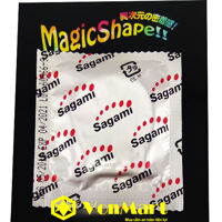 Bao cao su Sagami Magic Shape size nhỏ 1 chiếc, gân gai, kích cỡ 49mm, ôm khít, tăng kích thích