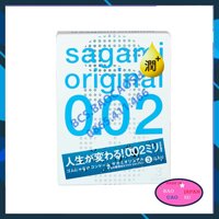 Bao cao su Sagami Original 002 Extra - Nhiều gel - Siêu mỏng - Hộp 3 chiếc [Free Ship]