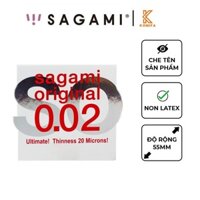 Bao cao su Sagami Original 0.02 Nhật Bản siêu mỏng siêu dai hộp 1 chiếc NAMKAVI BS11