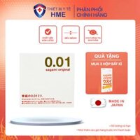 Bao cao su Sagami Original 0.01 H1 - Non Latex - Siêu Mỏng - Truyền Nhiệt Nhanh - Chống Dị Ứng - Nhập Khẩu Chính Hãng - Che Tên Sản Phẩm