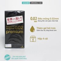 Bao Cao Su SAGAMI Original 0.02 Premium – Hộp 4 Cái