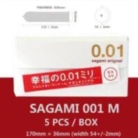 Bao cao su Sagami Original 0.01 hôp 5 chiếc