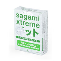 Bao cao su Sagami Xtreme White gân gai hộp 03 chiếc
