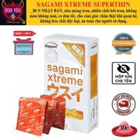 Bao cao su Sagami Xtreme Superthin siêu mỏng/nhiều gel/49mm