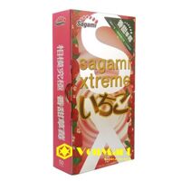 Bao cao su Sagami Xtreme Strawberry hương dâu 10 chiếc, tăng kích thích cuôc yêu, khoái cảm mạnh Nam Nữ, chính hãng