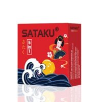 Bao Cao Su SATAKU 5 IN 1 Siêu Mỏng Kéo Dài Thời Gian Quan Hệ, Nhiều Gel Bôi Trơn - Hộp 3 Cái