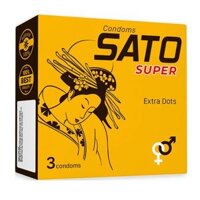 Bao cao su SATO super extra dots (Hộp 3 cái)