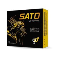 Bao cao su SATO super thin&sensitive (Hộp 3 cái)