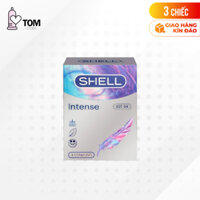 Bao cao su Shell Intense - Siêu mỏng 0.04mm - Hộp 3 cái - 1 hộp