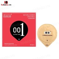 Bao cao su siêu mỏng Juncai 001 Passion Granule hộp 10 chiếc chính hãng