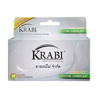 Bao cao su siêu mỏng Krabi Ultra Thin Hộp 12 cái