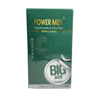 Bao Cao Su Size To 55mm Mỏng Kéo Dài Thời Gian Power Men Comfortable Ultra Thin Extra Longer Hộp 12c - Hàng Chính Hãng 100 - Che Tên Sản Phẩm