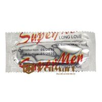 Bao cao su Super Men 1 chiếc, gân gai kích thích Nữ, kéo dài thời gian quan hệ, chống xuất tinh sớm