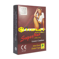 Bao cao su SuperMen, hộp 10 cái, chống xuất tinh sớm, kéo dài thời gian quan hệ, hiệu quả