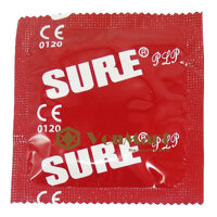 Bao cao su Sure 1 chiếc, gân gai siêu mỏng, ôm sát vừa vặn, tăng kích thích cho Nam Nữ