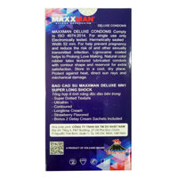 Bao Cao Su Thân Bi, Gai, Râu, Hương Dâu và Kéo Dài Thời Gian Quan Hệ Maxxman 6in1 Hộp 12 Chiếc