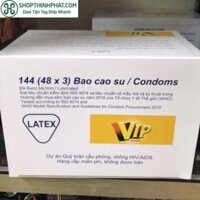 Bao cao su Vip giá rẻ – hộp 144 cái dùng cho gia đình, nhà nghỉ, khách sạn