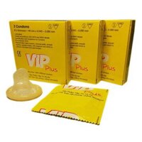 Bao cao su Vip Plus (hộp 3c) giá siêu rẻ. BCS vip plus giá rẻ