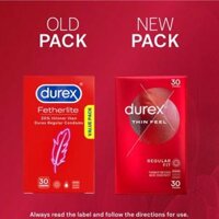 Bao cao su Durex Fetherlite Ultra Thin Feel Condoms Extra Sensitive siêu mỏng hộp 30 cái