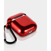 BAO CASE AIRPODS VỎ ỐP CHO TAI NGHE AIRPODS 1, AIRPODS 2, AIRPODS PRO mạ Chrome bóng cao cấp màu đỏ - Hàng chính hãng - Airpods 12