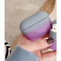 BAO CASE AIRPODS VỎ ỐP CHO TAI NGHE AIRPODS 1, AIRPODS 2, AIRPODS PRO - Xám mix Tím Airpods Pro