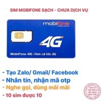 [Bao chặn]-Sim Sạch Mobifone chưa dịch vụ dùng Tạo Tài Khoản, làm công việc nhận mã otp , nhận tin nhắn tốt, sim mobi