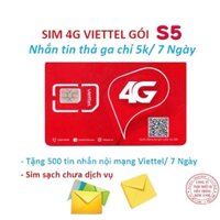 Bao chặn - Sim Viettel loại chưa dịch vụ GÓI S5 ƯU ĐÃI 500 SMS MIỄN PHÍ CHỈ 5K/7 NGÀY, Miễn phí tin nhắn