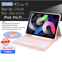 Bao da Bàn phím Chuột cho IPad 9.7,"10.2",10.5",10.9",11" - Bộ Combo 3 màu Pastel Dễ thương và Xinh xắn. SP Mới BH 1 năm