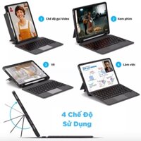 Bao Da Bàn Phím iPad Air 4, Air 5 Bluetooth Có Đèn Led Phím, Trackpad Mượt, Có Thể Tháo Rời Bàn Phím WIWU Mag Touch