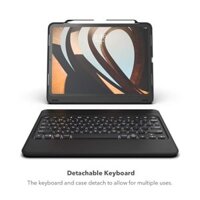 Bao da bàn phím ZAGG Rugged Book Go cho iPad Pro 12.9" - Gen 4 &3 - Chính hãng & Nguyên seal